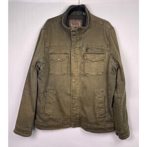 Levi’s Men’s Olive Green Military Stealth Utility Field Jacket Size Large